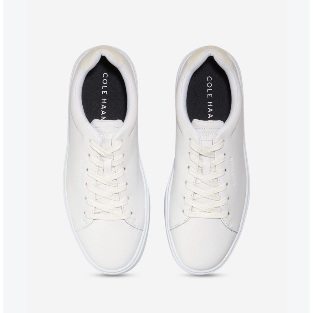 Cole Haan Mens Grand Crosscourt Modern White Leather Sneakers Size 10M